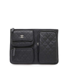 Load image into Gallery viewer, CHANEL Multi-pocket business bag Black Caviar Leather
