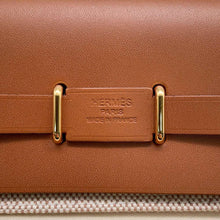 Load image into Gallery viewer, HERMES Herbag zip Ecru/Fauve Toile Military Vache Hunter Leather Size Mini
