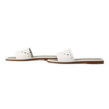 Load image into Gallery viewer, HERMES Frog Sandals White/Brown Leather Size 38 1/2
