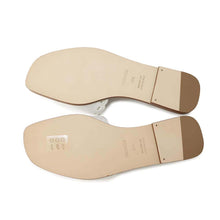 Load image into Gallery viewer, HERMES Frog Sandals White/Brown Leather Size 38 1/2
