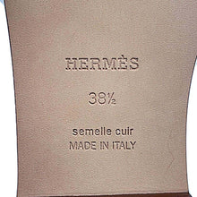 Load image into Gallery viewer, HERMES Frog Sandals White/Brown Leather Size 38 1/2
