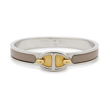将图像加载到图库查看器中，HERMES Mini Clic Chaine d&#39;Ancre Bracelet Size PM Marong rasse Metal Enamel
