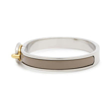 将图像加载到图库查看器中，HERMES Mini Clic Chaine d&#39;Ancre Bracelet Size PM Marong rasse Metal Enamel
