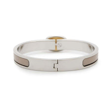 将图像加载到图库查看器中，HERMES Mini Clic Chaine d&#39;Ancre Bracelet Size PM Marong rasse Metal Enamel
