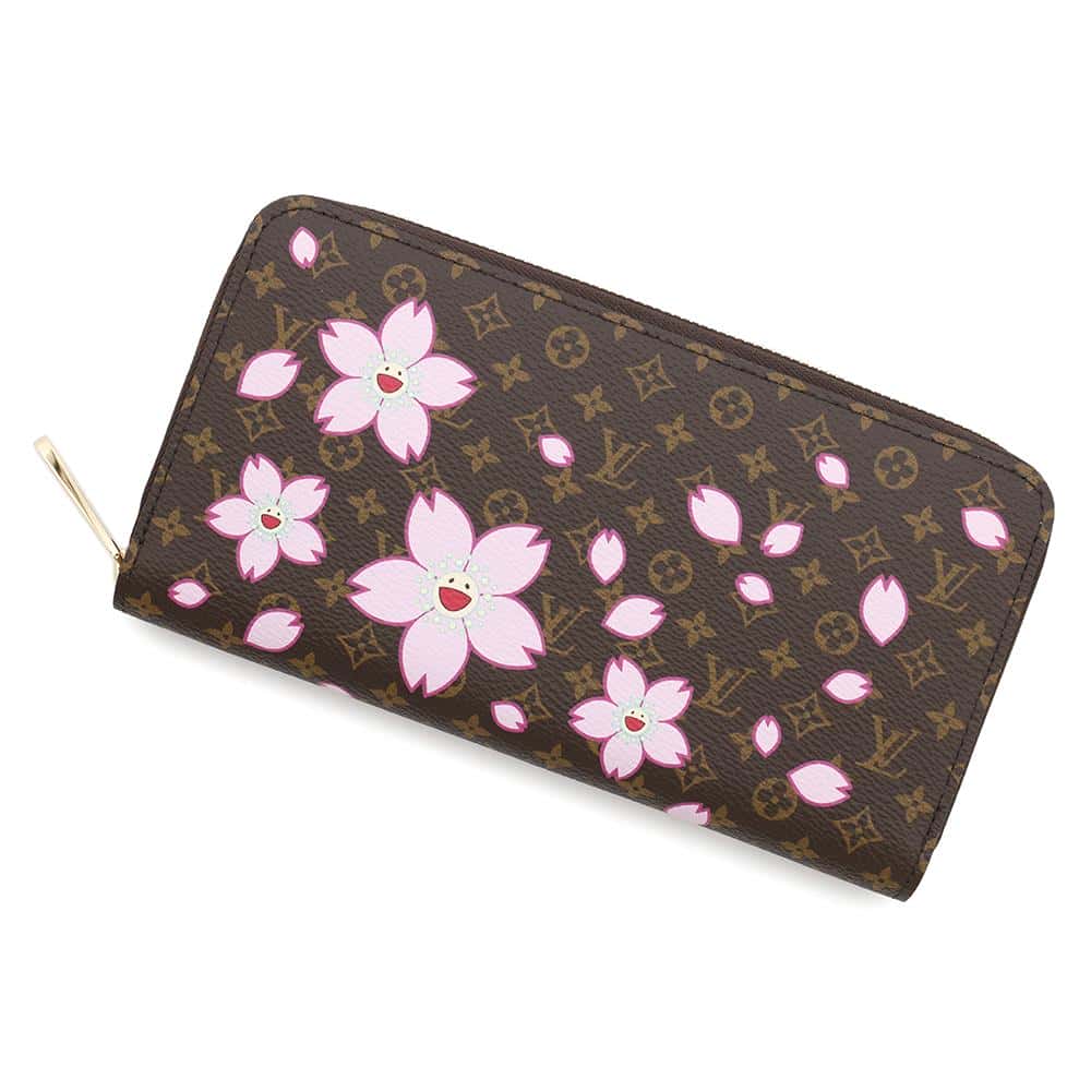 LOUIS VUITTON LV × TM Zippy Wallet Sakura Brown/PinkM13433 Monogram