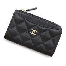 Load image into Gallery viewer, CHANEL Classic Zip Card Case Fragment BlackAP3179 Caviar Leather
