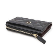 Load image into Gallery viewer, CHANEL Classic Zip Card Case Fragment BlackAP3179 Caviar Leather

