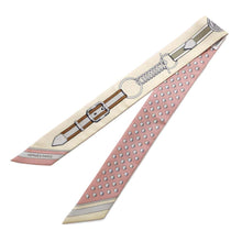 将图像加载到图库查看器中，HERMES Twilly GRAND TRALALA Rose Poudre/Jaune Pale/Gris Pearl Silk100%
