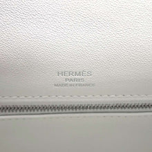 Load image into Gallery viewer, HERMES Kelly Sellier Ecru/New White Toile H Swift Leather Size 25
