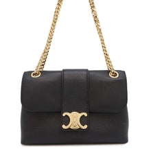 Load image into Gallery viewer, CELINE Teen Victoire ChainShoulder Bag Black116593 Calf Leather
