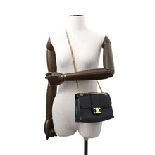 Load image into Gallery viewer, CELINE Teen Victoire ChainShoulder Bag Black116593 Calf Leather
