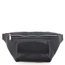 Load image into Gallery viewer, GUCCI GG embossed crossbody bag Black645093 Leather

