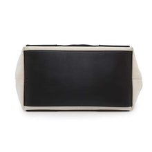 Load image into Gallery viewer, BALENCIAGA Navy Cabas S Natural/Black339933 Canvas Leather Size S
