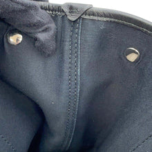 Load image into Gallery viewer, BALENCIAGA Navy Cabas S Natural/Black339933 Canvas Leather Size S
