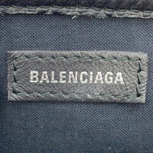 Load image into Gallery viewer, BALENCIAGA Navy Cabas S Natural/Black339933 Canvas Leather Size S
