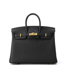 将图像加载到图库查看器中，HERMES Birkin Verso Black/Toundra Togo Leather Size 25
