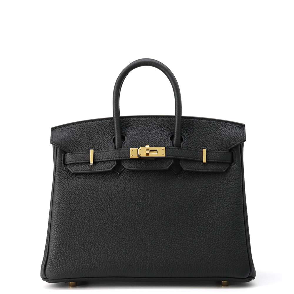 HERMES Birkin Verso Black/Toundra Togo Leather Size 25