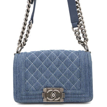Load image into Gallery viewer, CHANEL Boy Chanel ChainShoulder Blue Denim Size Mini
