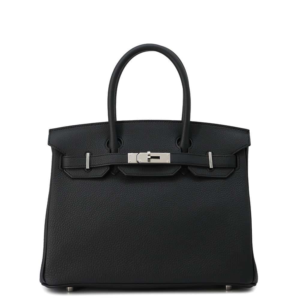 HERMES Birkin Black Togo Leather Size 30