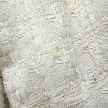 Load image into Gallery viewer, CHANEL CamelliaButton Tweed Jacket Size 36 WhiteP24873 Cotton52% Rayon16% Acryl12% Polyurethane9% Polyester8% Wool 3%
