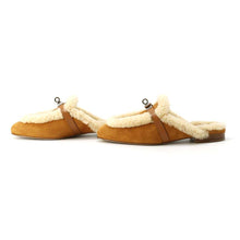 将图像加载到图库查看器中，HERMES Oz Mule Natural/Ecru Chevre Velour Sheepskin Size 36
