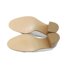 将图像加载到图库查看器中，HERMES Elysee 70 Loafers with Heels White/Beige Leather Size 36
