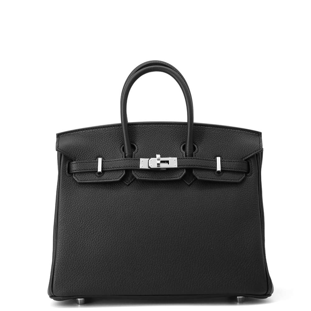 HERMES Birkin Black Togo Leather Size 25