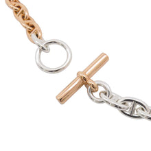 将图像加载到图库查看器中，HERMES ★Chaine d'Ancre Double Tour Bracelet 37 links Size PM SV925 K18PG

