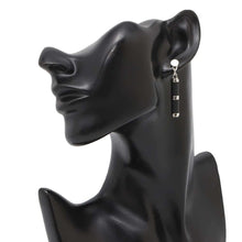 将图像加载到图库查看器中，HERMES Charnière Earrings Size PM Black Swift Leather Metal
