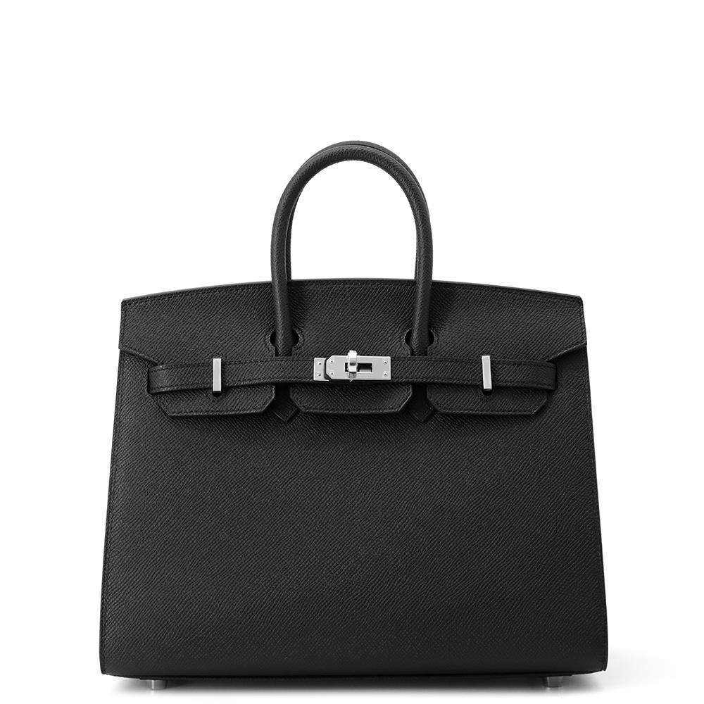 HERMES Birkin Sellier Black Epsom Size 25