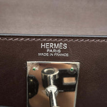 将图像加载到图库查看器中，HERMES Kelly Retourne Ebene/Chocolat Troika Evercalf Leather Size 28
