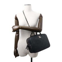 Load image into Gallery viewer, CHANEL Matelasse Bowling 2WAY Handbag Black Calf Leather

