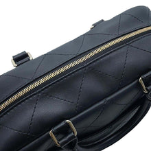 Load image into Gallery viewer, CHANEL Matelasse Bowling 2WAY Handbag Black Calf Leather
