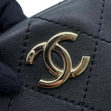 Load image into Gallery viewer, CHANEL Matelasse Bowling 2WAY Handbag Black Calf Leather
