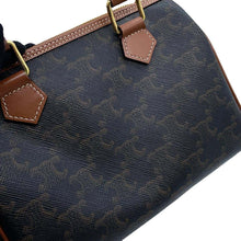 Load image into Gallery viewer, CELINE Triomphe Boston Tan197582 PVC Coated Canvas Leather Size Small
