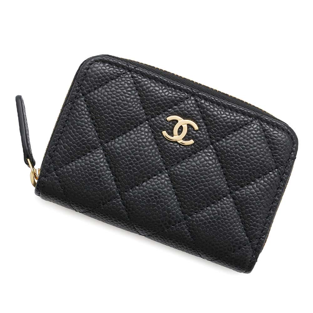 CHANEL Coin purse Classic zip coin purse BlackAP0216 Caviar Leather