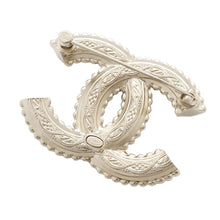 Load image into Gallery viewer, CHANEL CC Logo Brooch Champagne Gold Metal Rhinestone
