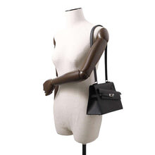 将图像加载到图库查看器中，HERMES Kelly Disorder Black Epsom Size 20
