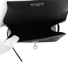 将图像加载到图库查看器中，HERMES Kelly Disorder Black Epsom Size 20
