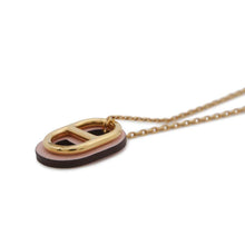 Load image into Gallery viewer, HERMES O&#39;Maillon Necklace Rose Sakura Metal Swift Leather
