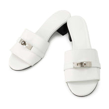 Load image into Gallery viewer, HERMES Gigi50 Sandals White Calf Leather Size 35・1/2
