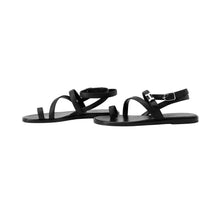 Load image into Gallery viewer, HERMES Harmony Sandals Black Calf Leather Size 35
