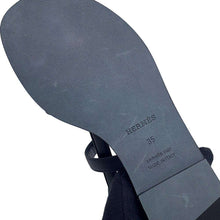 Load image into Gallery viewer, HERMES Harmony Sandals Black Calf Leather Size 35

