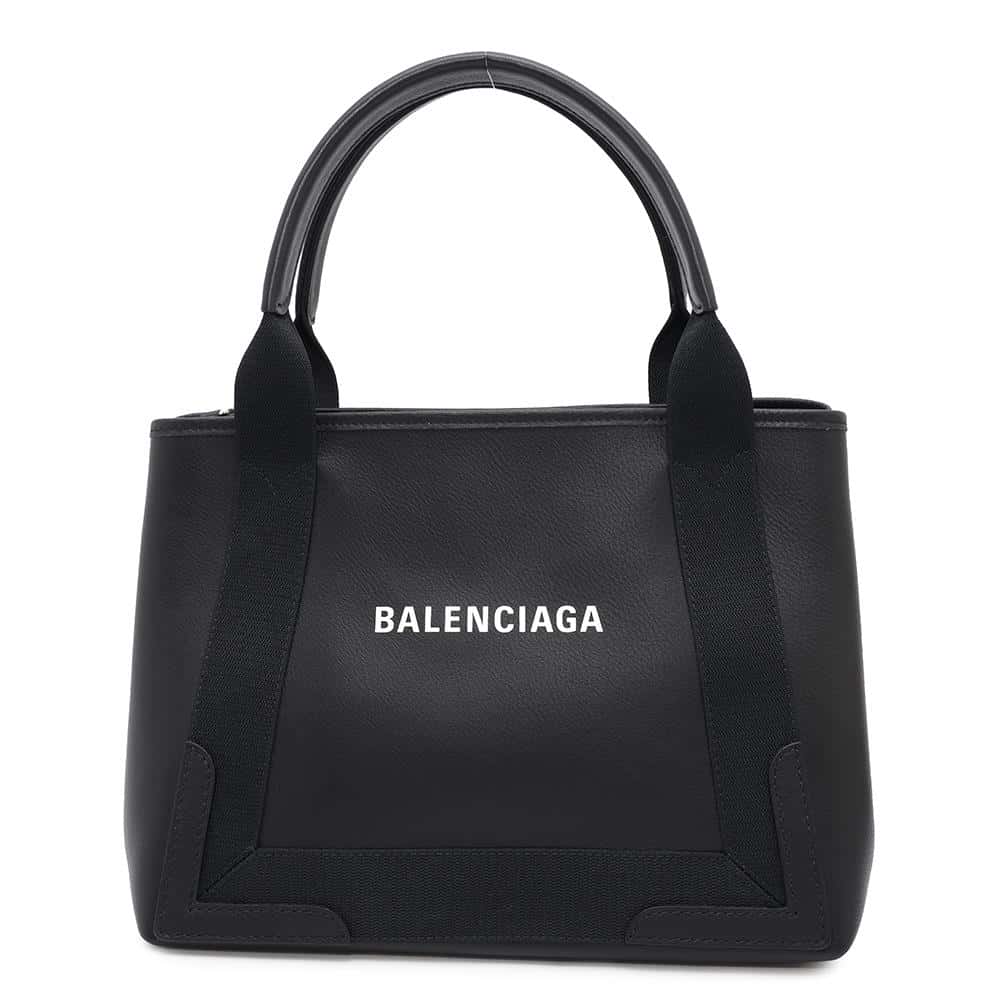 BALENCIAGA Navy Kabas Black339933 Leather Size S