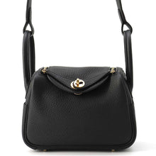 Load image into Gallery viewer, HERMES Lindy Black Taurillon Clemence Size Mini
