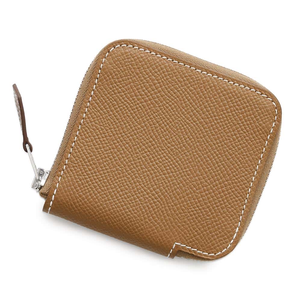 HERMES Azap compact silk in Gold Epsom