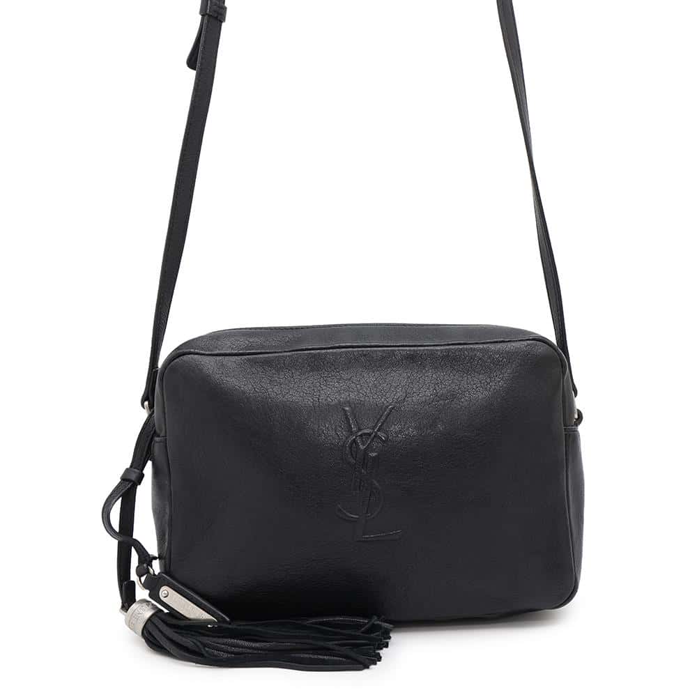 SAINT LAURENT PARIS Lu Camera Bag Tassel Shoulder Bag Black470299 Leather
