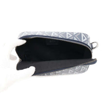 将图像加载到图库查看器中，Dior CD Diamond Safari Shoulder Bag Navy1ESPO206CDP PVC Coated Canvas Leather

