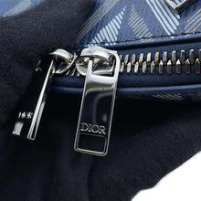 将图像加载到图库查看器中，Dior CD Diamond Safari Shoulder Bag Navy1ESPO206CDP PVC Coated Canvas Leather
