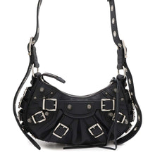 将图像加载到图库查看器中，BALENCIAGA Le Cagoule Shoulder Black671309 Leather Size XS
